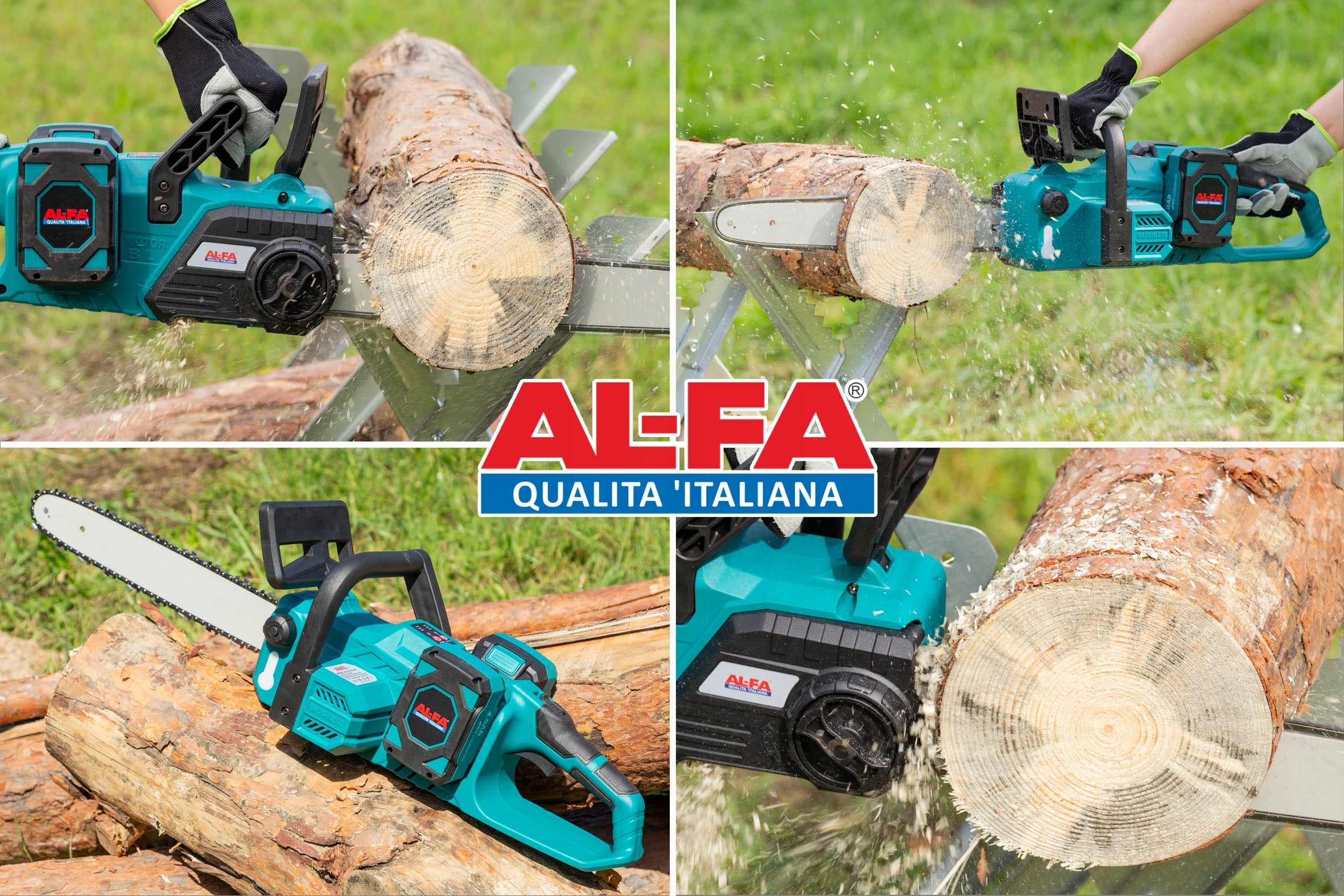 16" Cordless Chainsaw POWERFUL for 2 Li-ION Brushless Batteries Power supply rechargeable battery