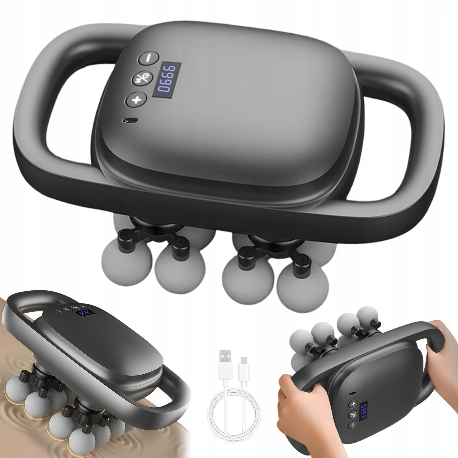 16 HEAD MASSAGE GUN ELECTRIC HAND MASSAGER 99 MODE 2000MAH