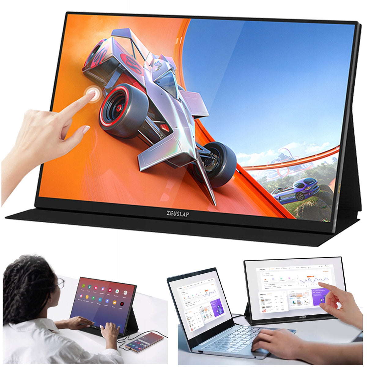 16" TOUCH PHONE LAPTOP TRAVEL Monitor 2,5K QHD ZEUSLAP P16KT