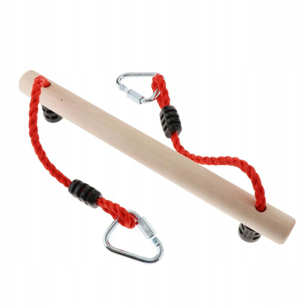 16 Trapeze Swing Bar Heavy Duty Rope and Hook Swing Set red
