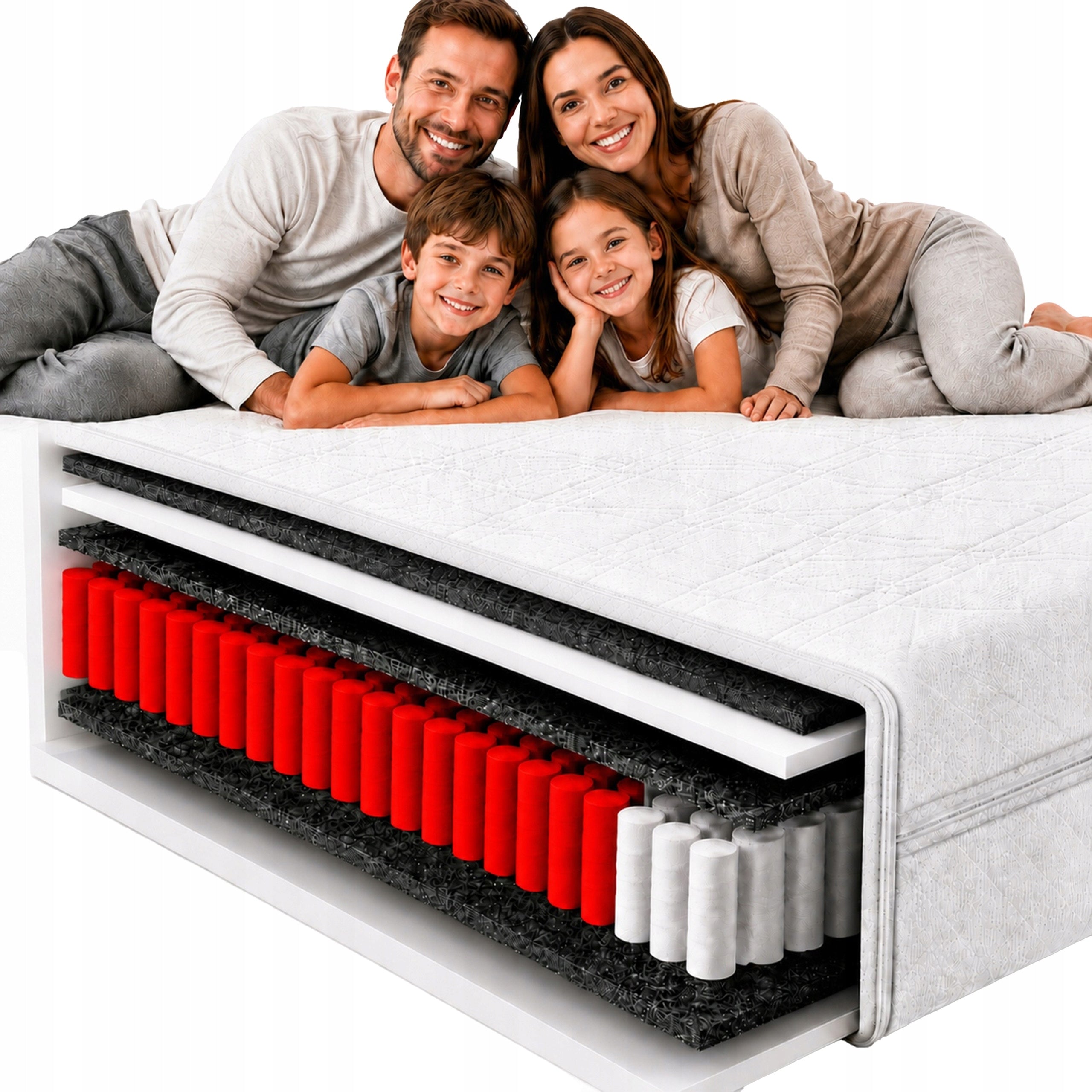 160x200 multipocket mattress 19cm reinforced H3 foam hr anti-allergic