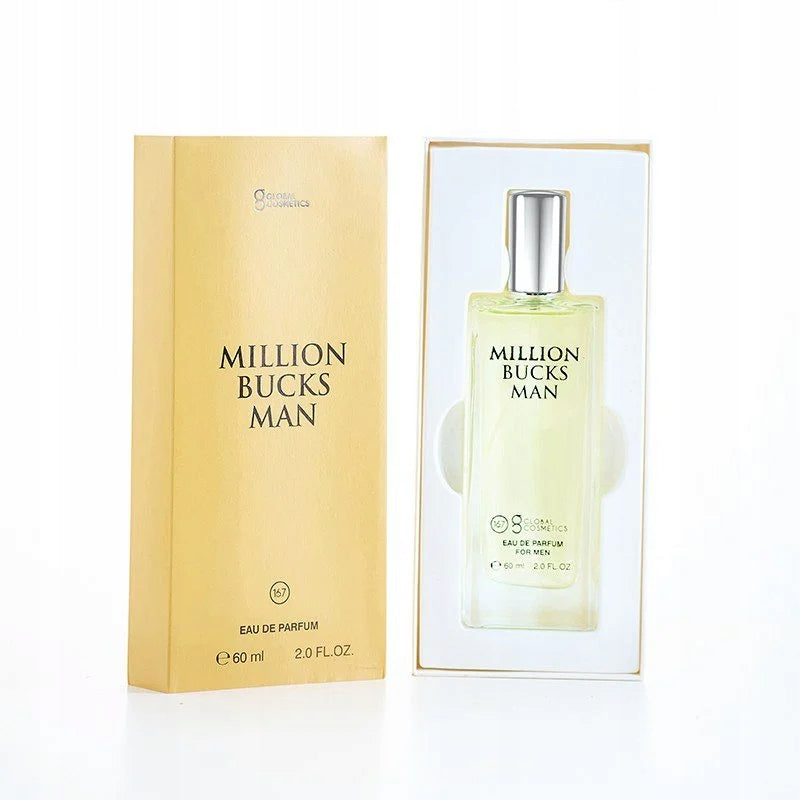 167 MILLION BUCKS MAN 60ml FRENCH MEN'S PERFUME LASTING STRONG FRAGRANCE Packaging status original
