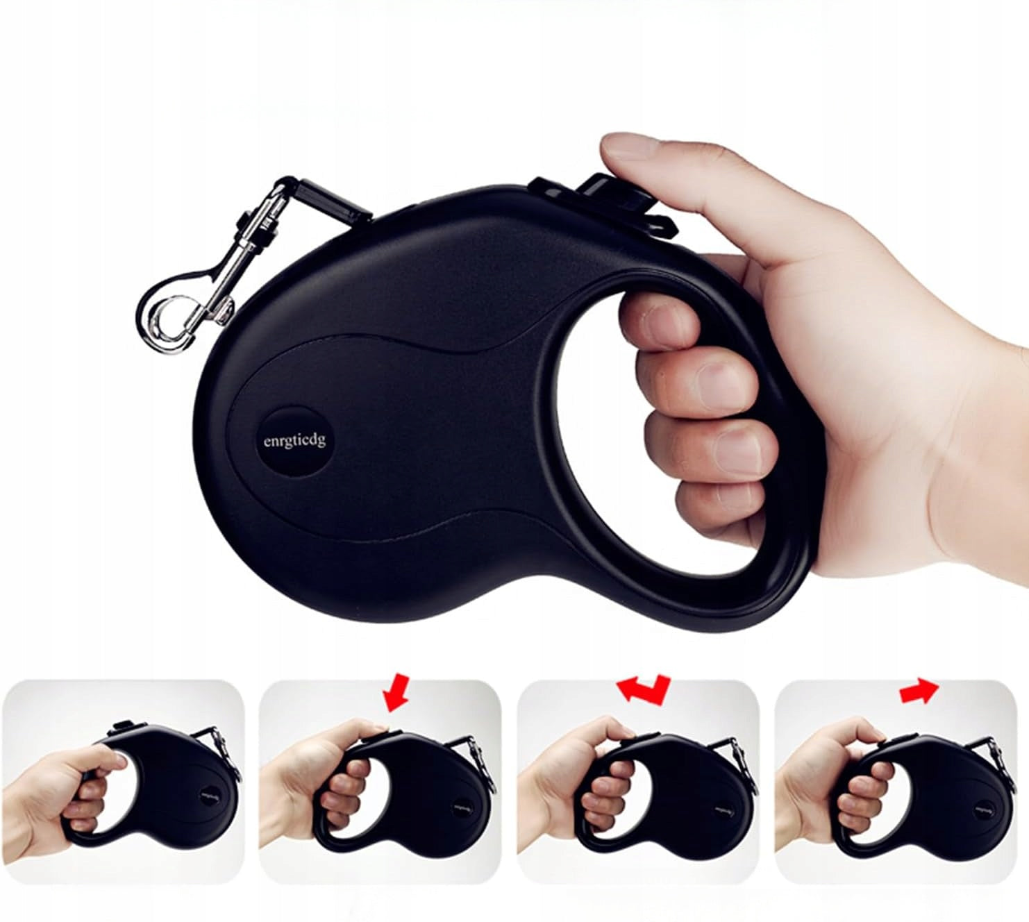 16Ft Retractable Dog Leash,Light Weight Leash for Small to Medium Dogs/Cats Color black