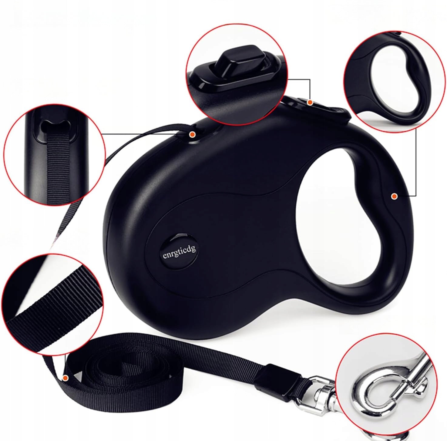 16Ft Retractable Dog Leash,Light Weight Leash for Small to Medium Dogs/Cats Maximum leash length 1 m