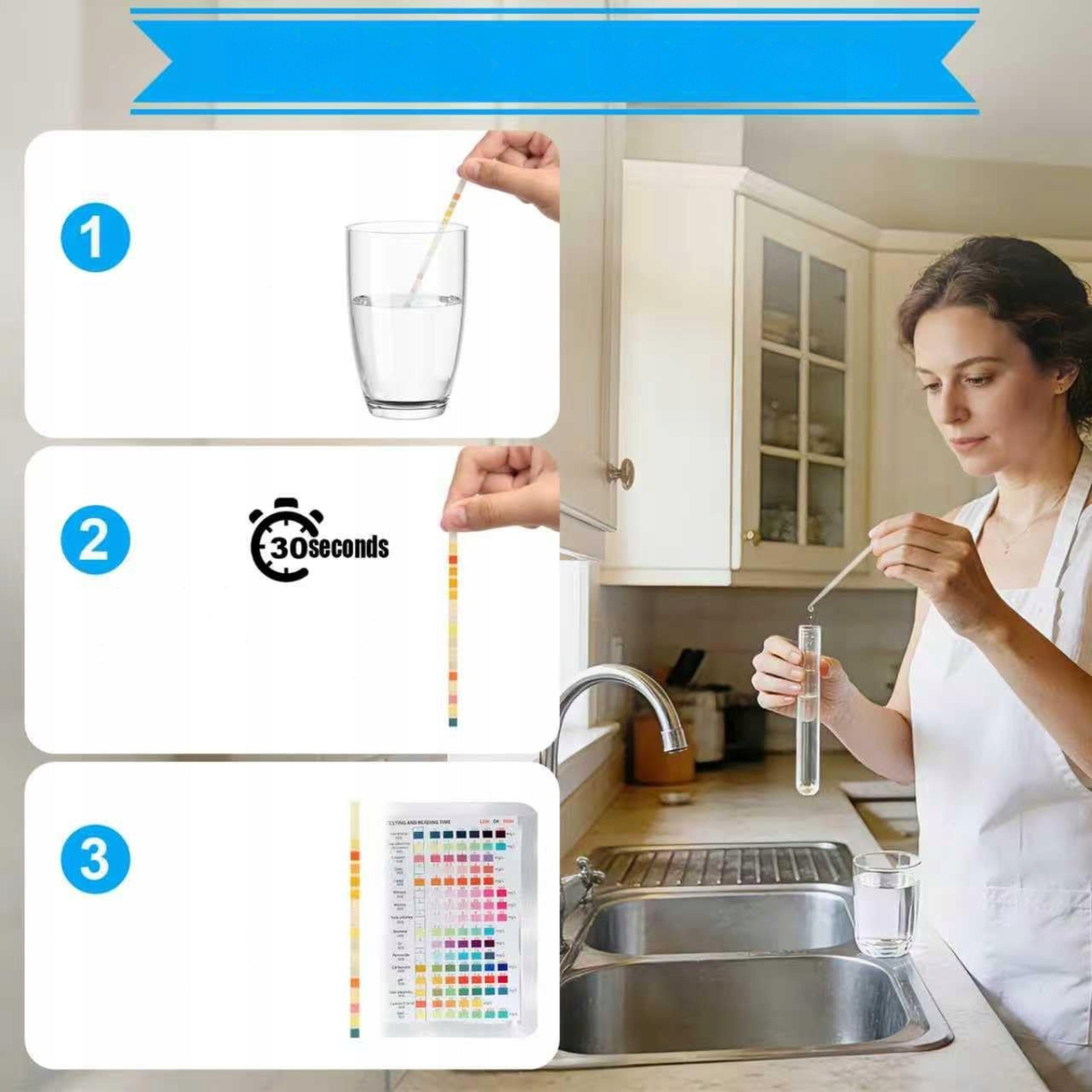 16IN1 WATER TESTER SET OF 50 STRIPS TEST WATER QUALITY AND HARDNESS AQUARIUMS Brand 100