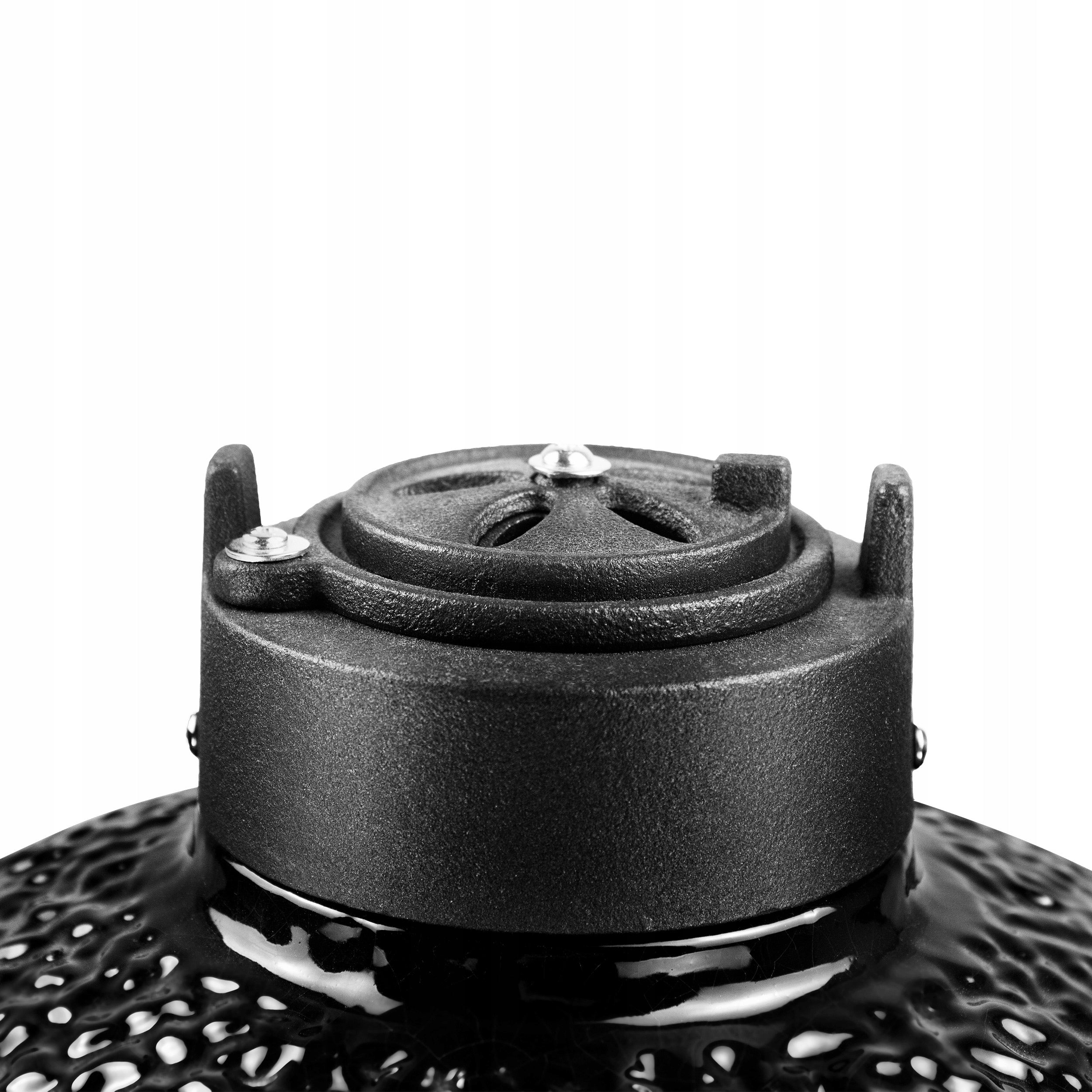 16T" CERAMIC PORTABLE GARDEN CHARCOAL GRILL WITH COVER ROUND STEEL Grate width 33.5 cm