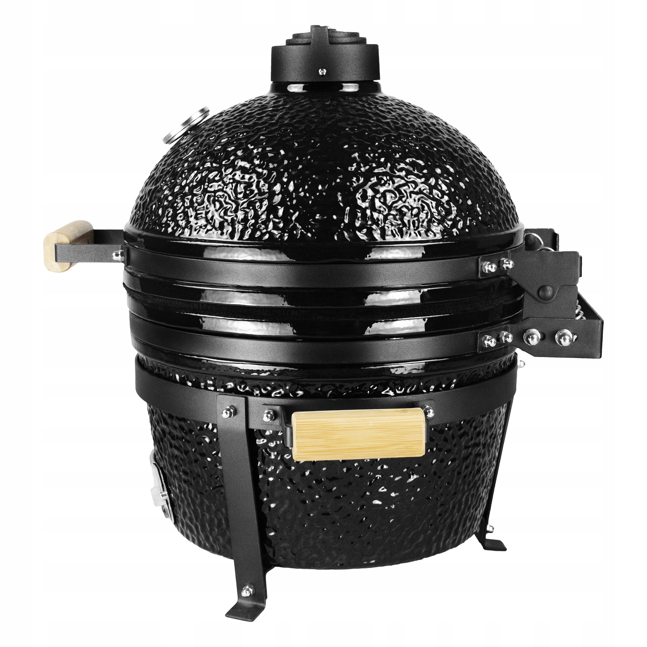16T" CERAMIC PORTABLE GARDEN CHARCOAL GRILL WITH COVER ROUND STEEL Grill depth 55 cm