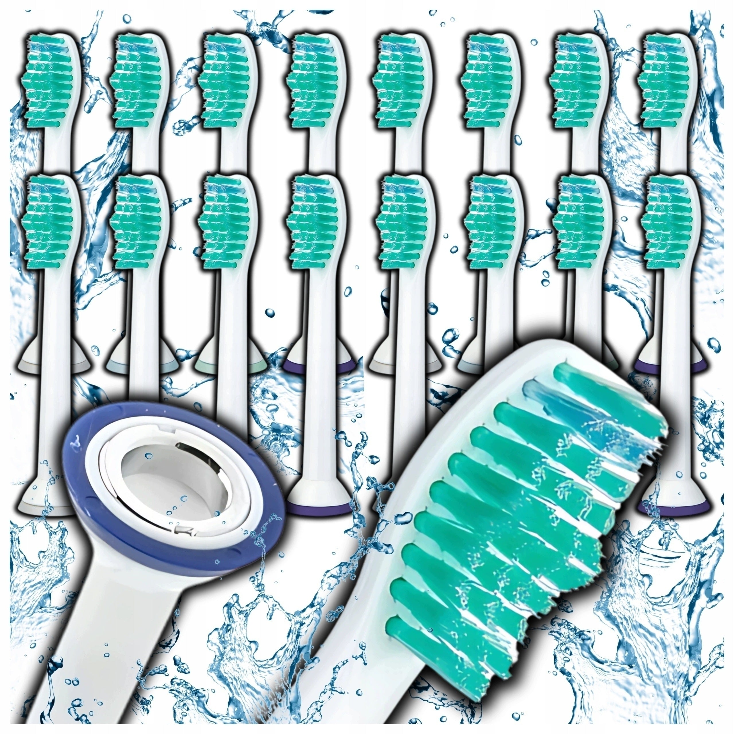 16X PHILIPS SONICARE TIPS 16 PCS FOR TOOTHBRUSH WHITE PCS.