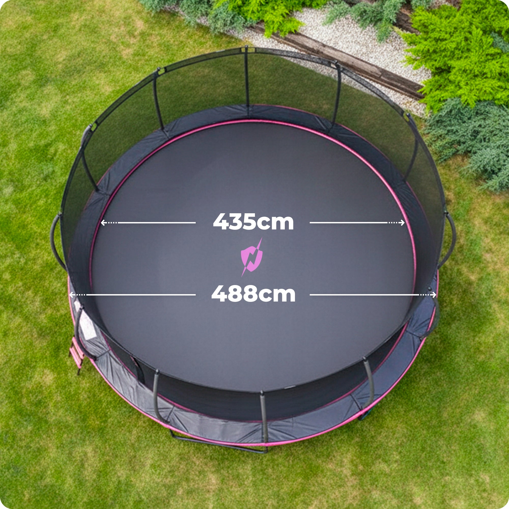 16ft 488CM Garden Jumping Trampoline for Kids Strong Huge Thunder Brand Thunder