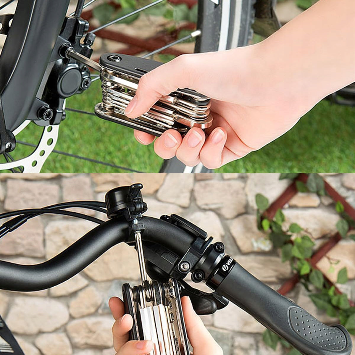16in1 MTB MULTITOOL BICYCLE REPAIR KIT PUMP PATCH SERVICE BAG For multifunctional