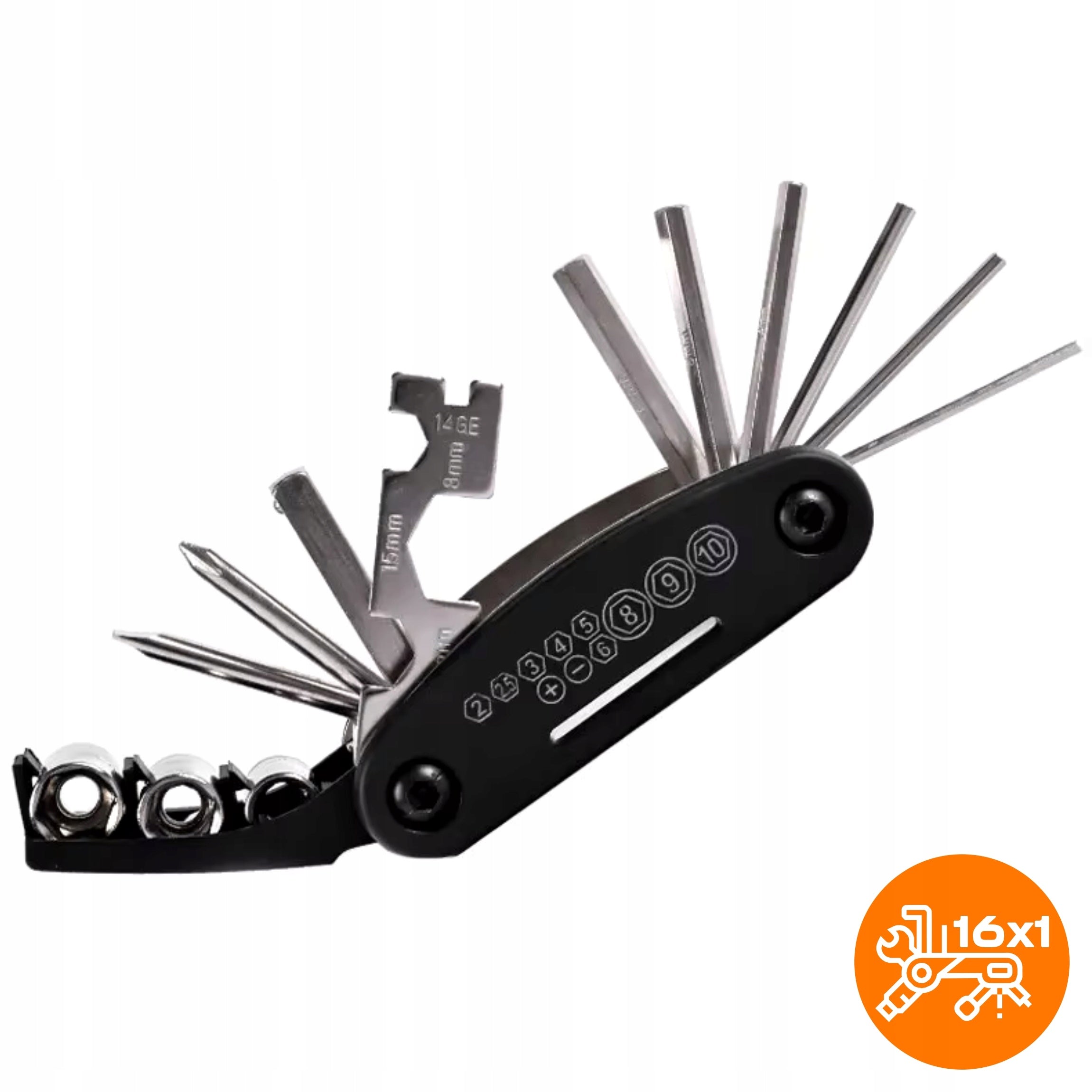 16in1 MULTITOOL BICYCLE WRENCHES TOOL REPAIR KIT + PATCHES, GLUE Manufacturer code evi_bike_wrenches_XXL_set