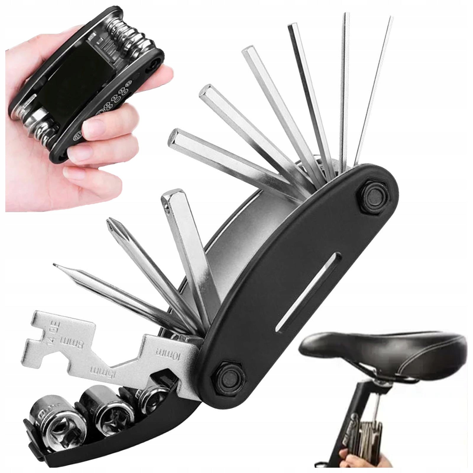 16in1 Pocket Key Set Bike Tool for Camping