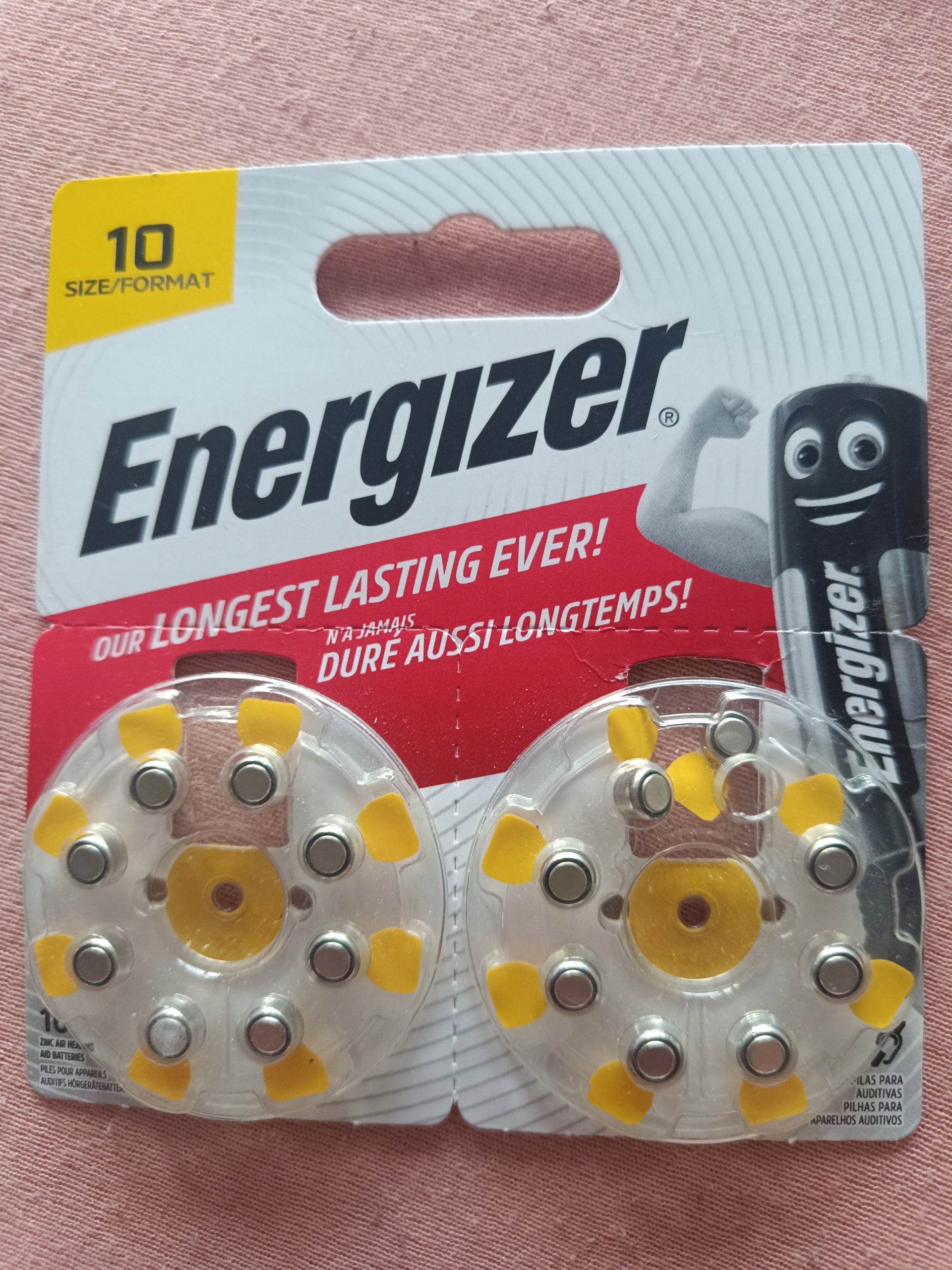 16x Baterie do aparatów słuchowych ENERGIZER 10