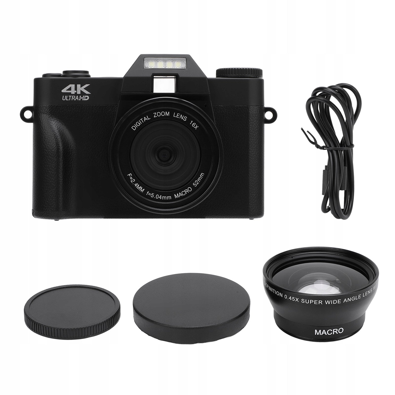16x Digital Zoom Camera, 270 Degree Rotation, 4K Digital Camera, Brand no brand