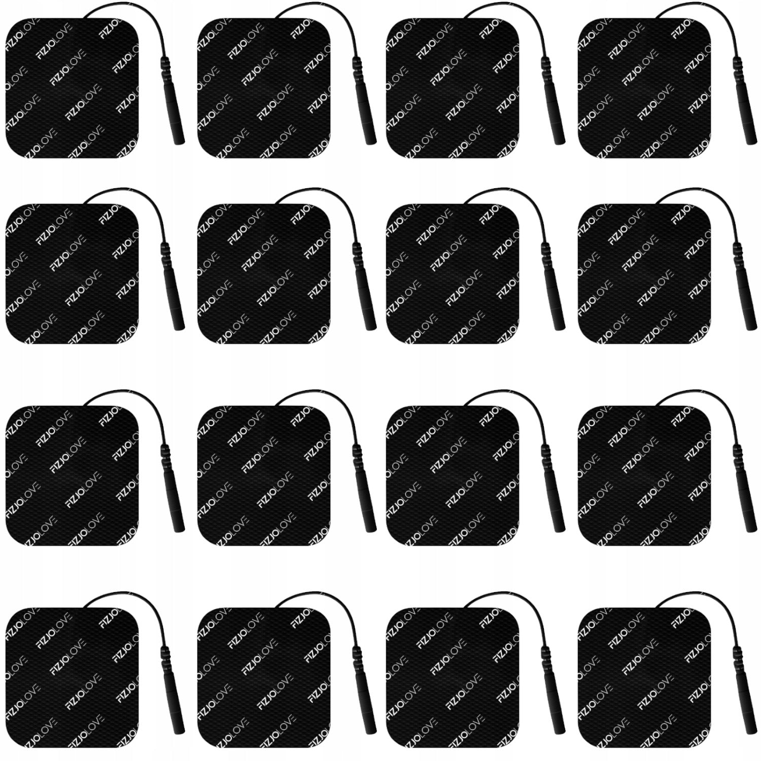 16x GEL ELECTRODE ELECTROSTIMULATOR TENS/EMS ELECTRODES BLACK 5x5 cm 8 Medical device no