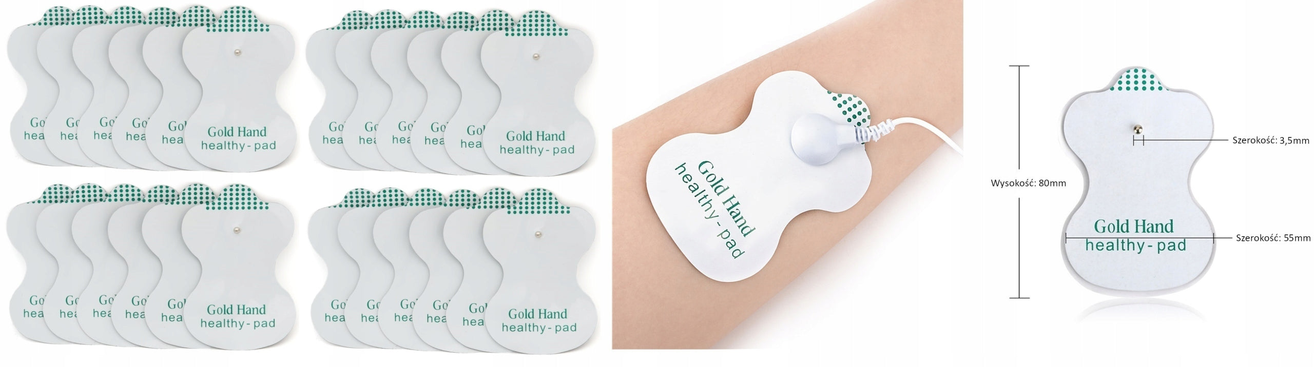 16x GEL ELECTRODES ELECTROSTIMULATOR TENS EMS Manufacturer code brak