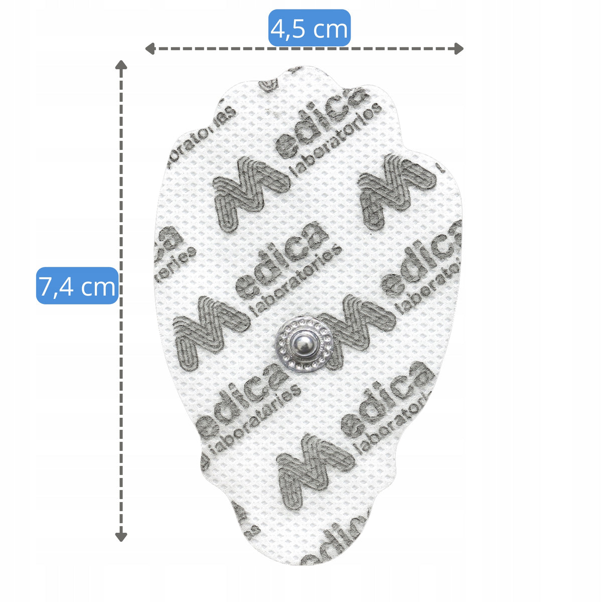 16x GEL ELECTRODES FOR ELECTROSTIMULATION PADS TENS EMS 7,4×4,5 cm Manufacturer code ML-S-03