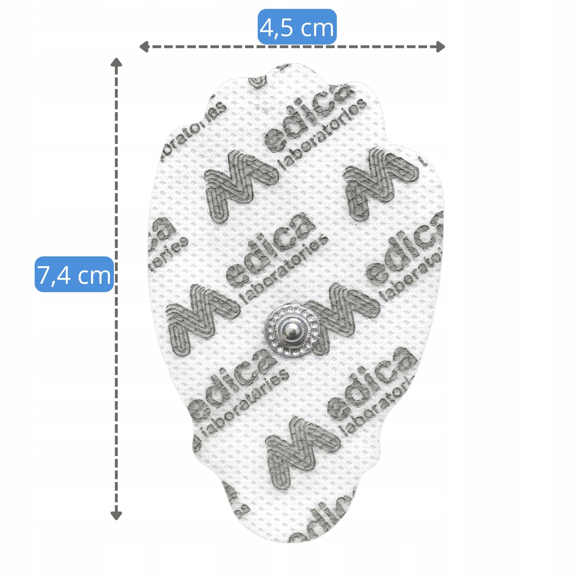 16x GEL ELECTRODES FOR ELECTROSTIMULATION PADS TENS EMS 7,4×4,5 cm Manufacturer code ML-S-03