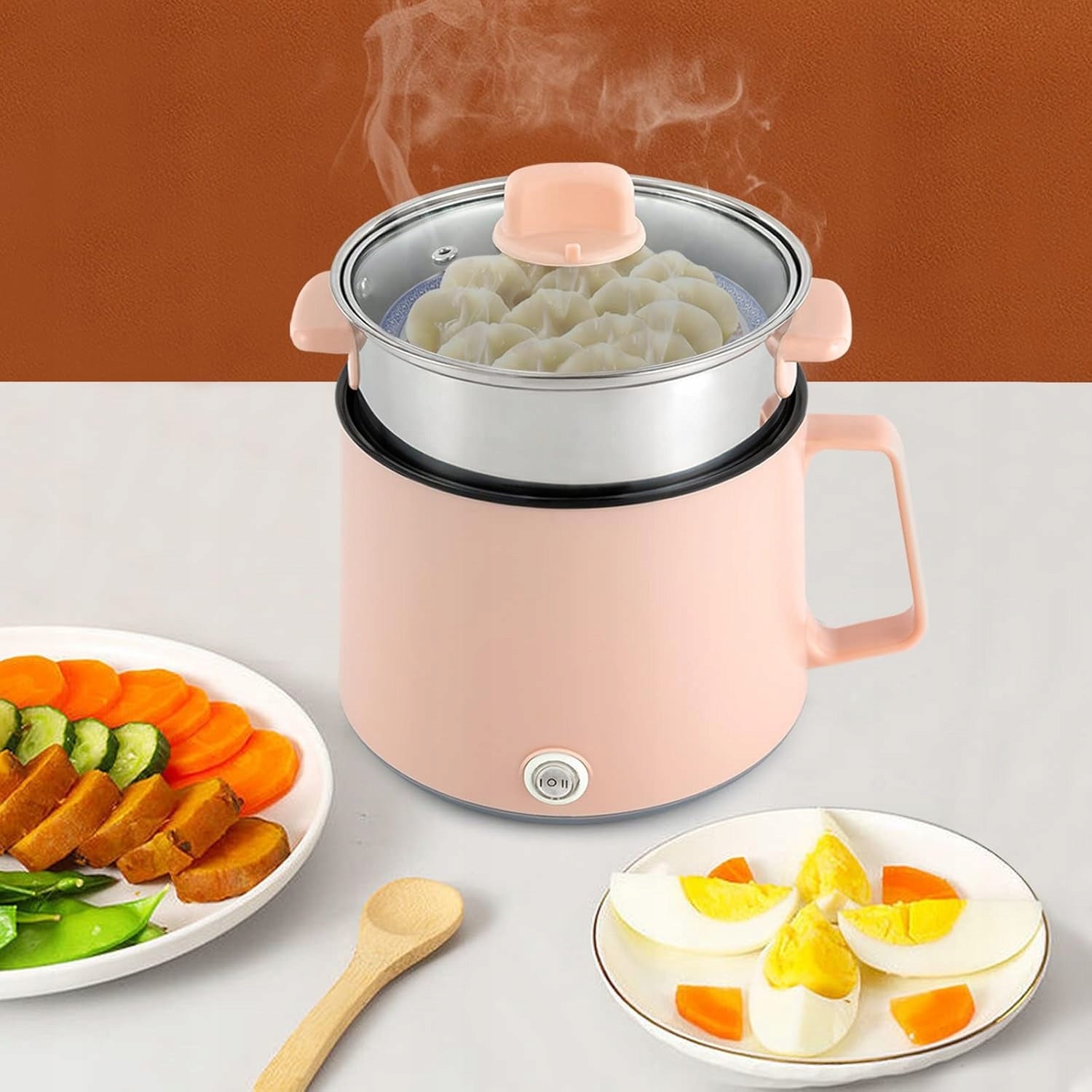 17L ELECTRIC POT WITH DOUBLE POWER AND HEATING FUNCTION PINK Brand Bedee