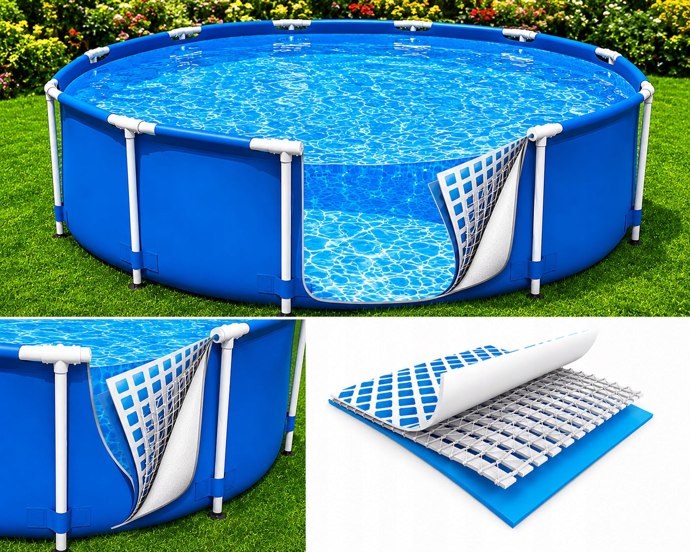 17in1 GARDEN RACK POOL WITH PUMP 305x76cm Bestway SET MODEL 2026 Length 305 cm