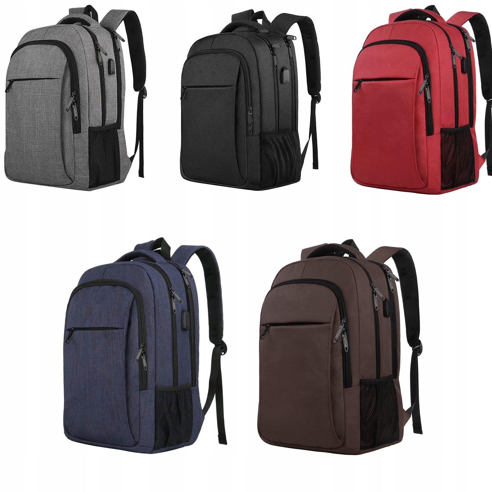 18" Laptop Men's Backpack USB Charging Port 15+ Compartments Anti-theft Manufacturer's catalog number fdfhgerhfcgvdc