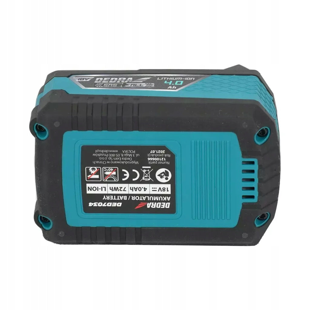 18 V 4.0AH LI-LON SAS DED7034 DEDRA BATTERY EAN (GTIN) 5902628703408