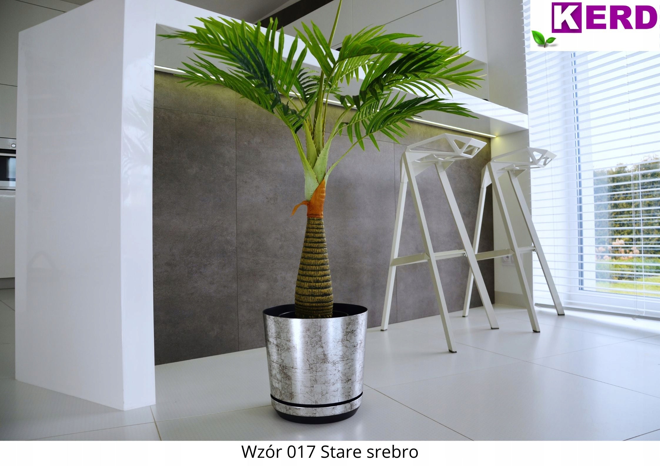 18 cm pattern OLD SILVER pot stand elegant rock stone effect EAN (GTIN) 5906667000450