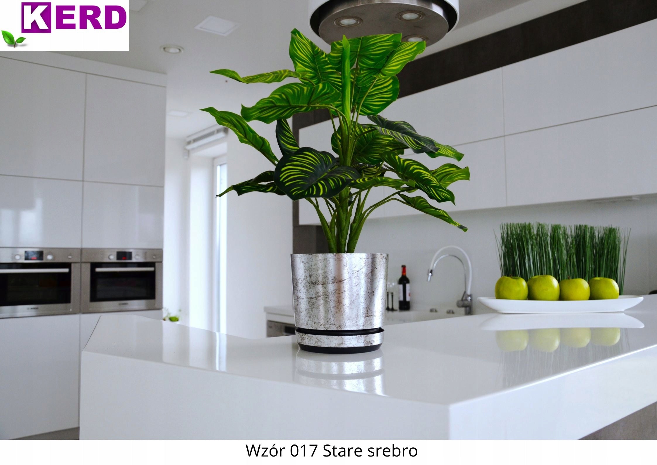 18 cm pattern OLD SILVER pot stand elegant rock stone effect Manufacturer code DEKOR 18/017