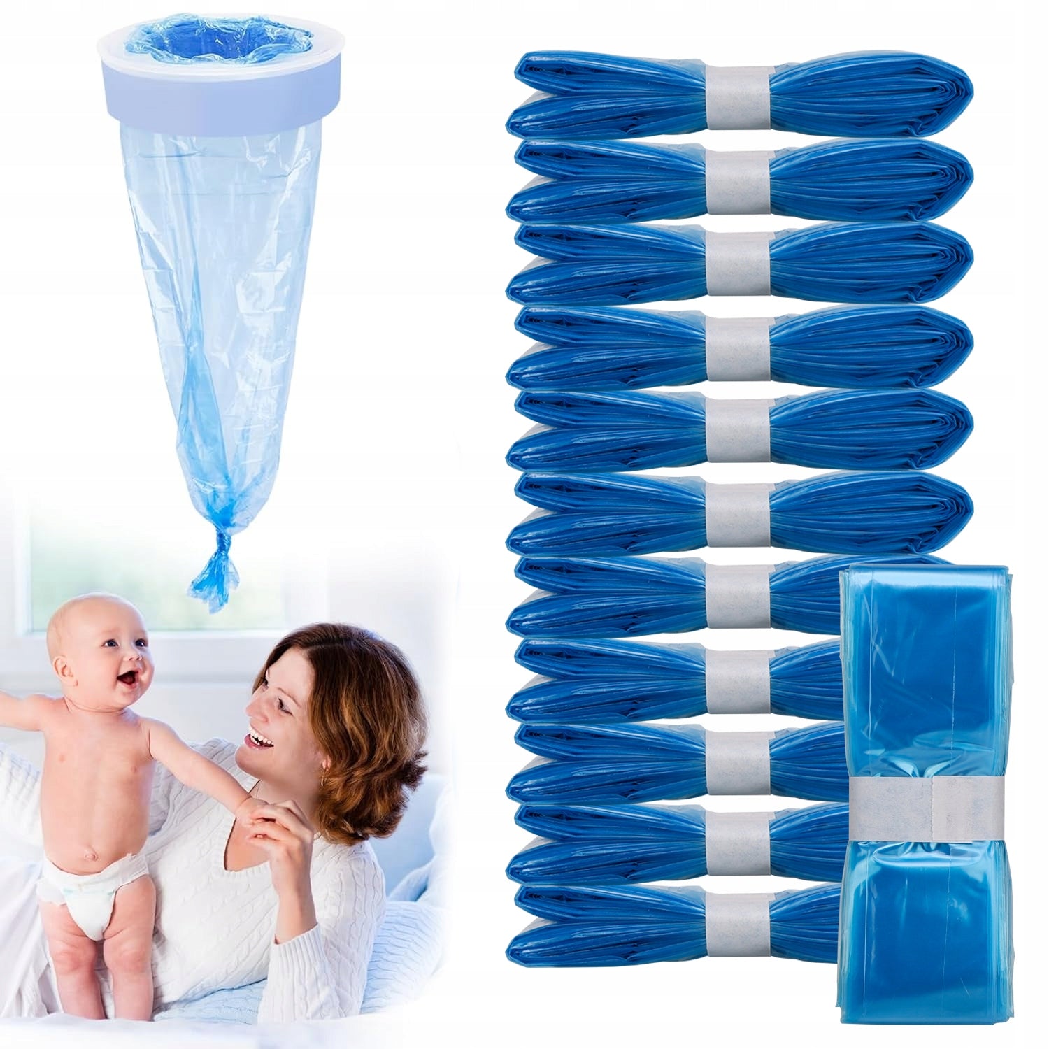 18 x 4.5M For ANGELCARE LitterLocker Cartridges Diaper Basket Bags Packaging status original