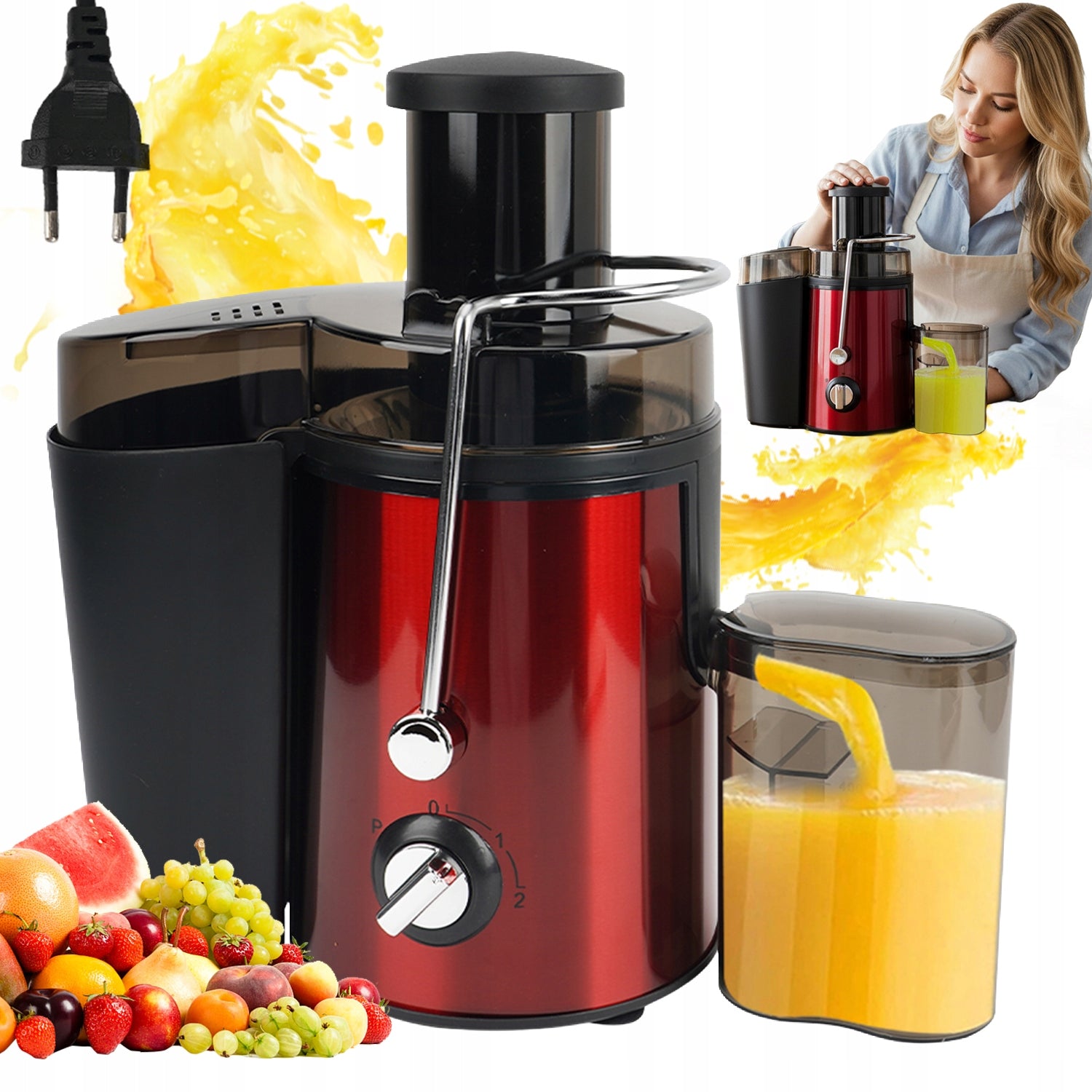 18000RPM JUICER 1000W 3-STEP ADJUSTMENT STRONG CHOPPING