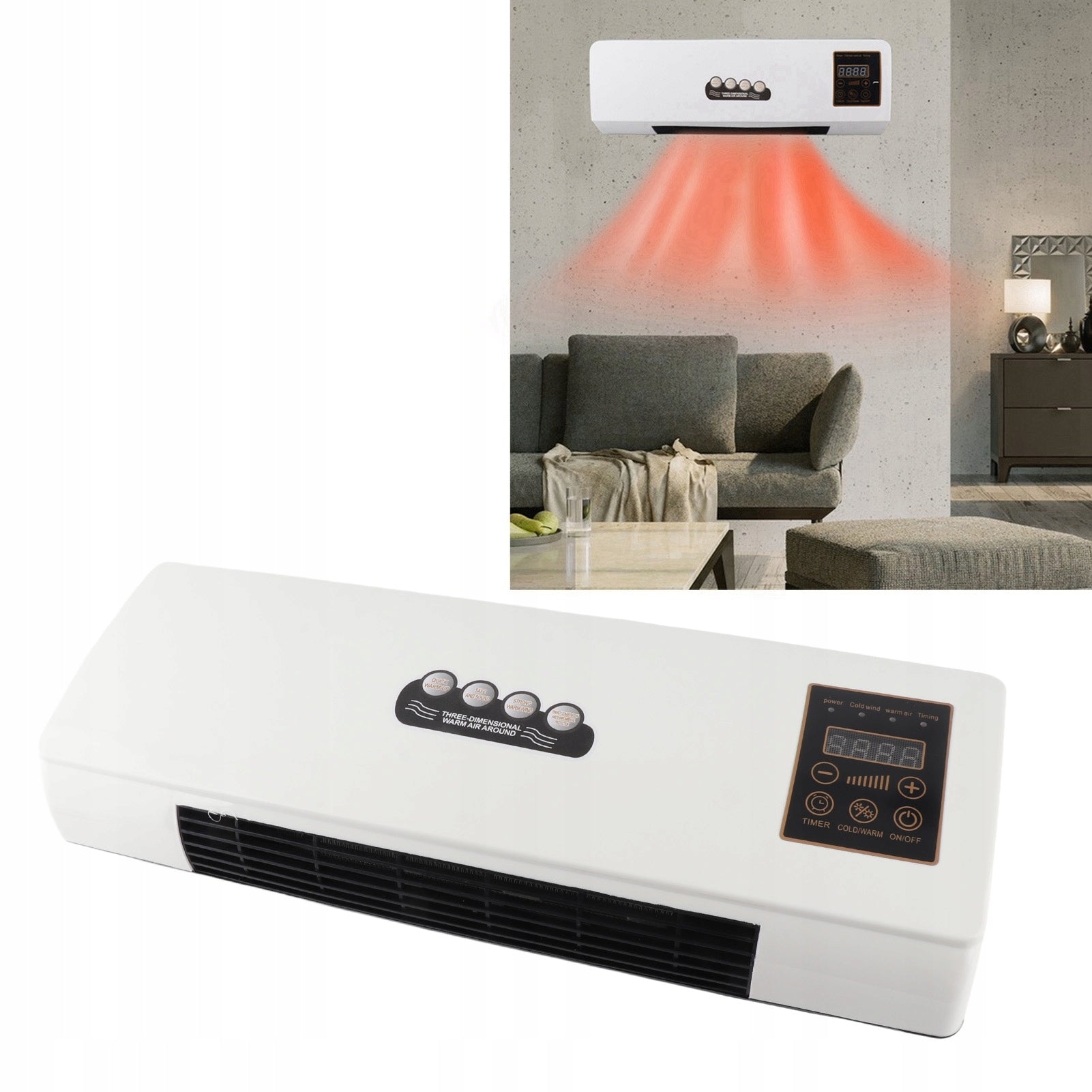 1800W wall heater electric heater PTC heater with remote control OB Type not specified