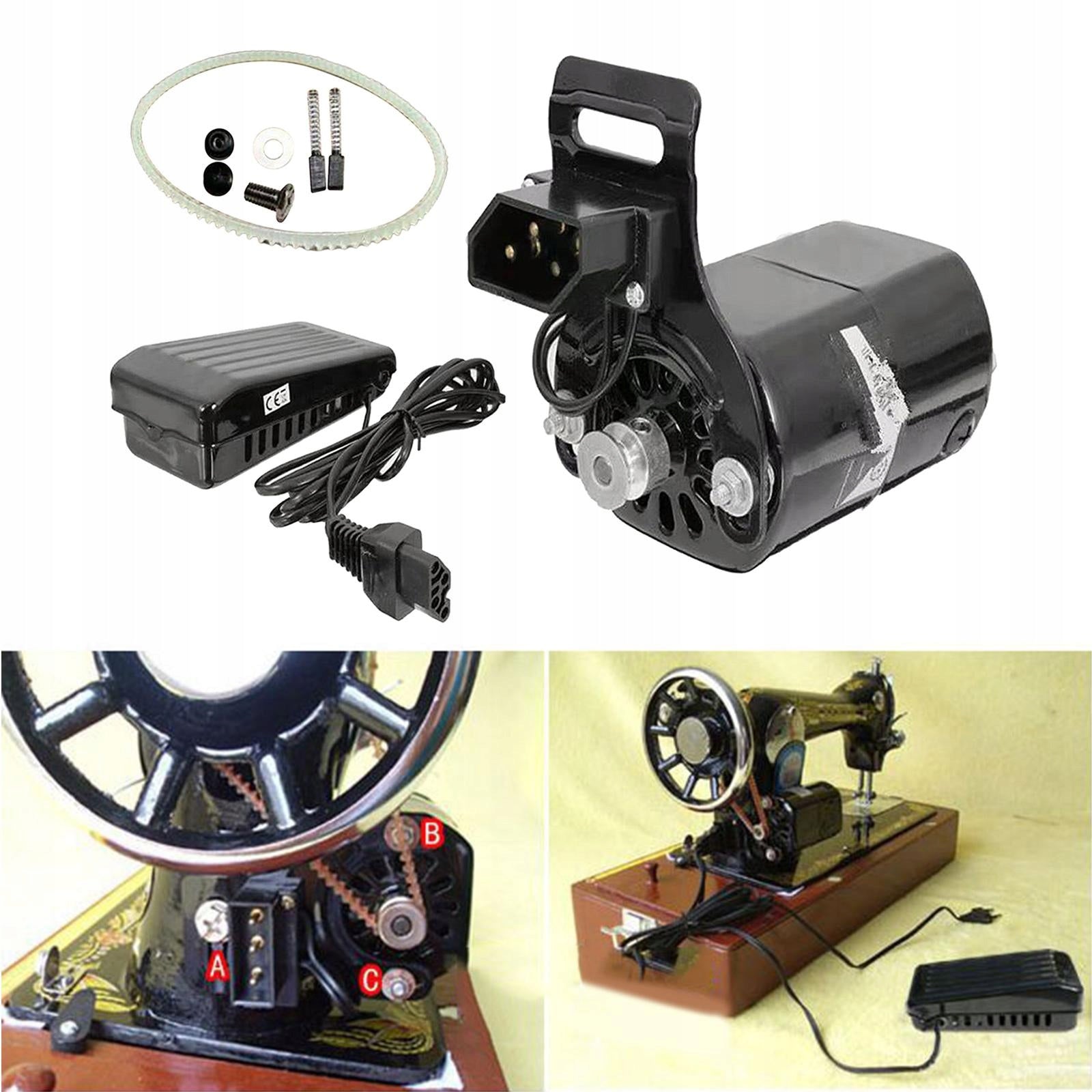 180W Household Old Sewing Machine Motor with Belt Sewing Foot Control Pedal Material synthetic material
