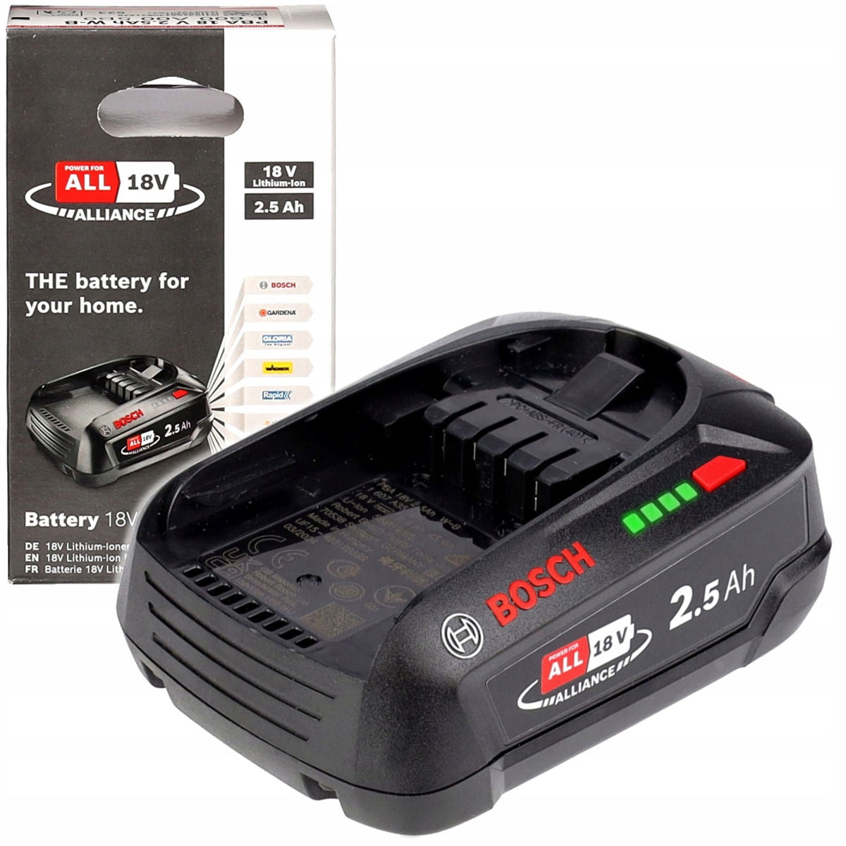 18V 2,5Ah Lithium-Ion BOSCH PBA Battery Pack with Charge Indicator
