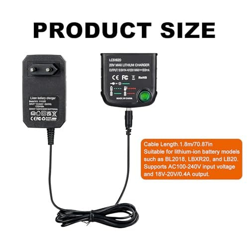 18V 20V CHARGER FOR BLACK DECKER RECHARGEABLE BL2018 USB POWER ADAPTER FOR HOME Manufacturer code Producent niezależny