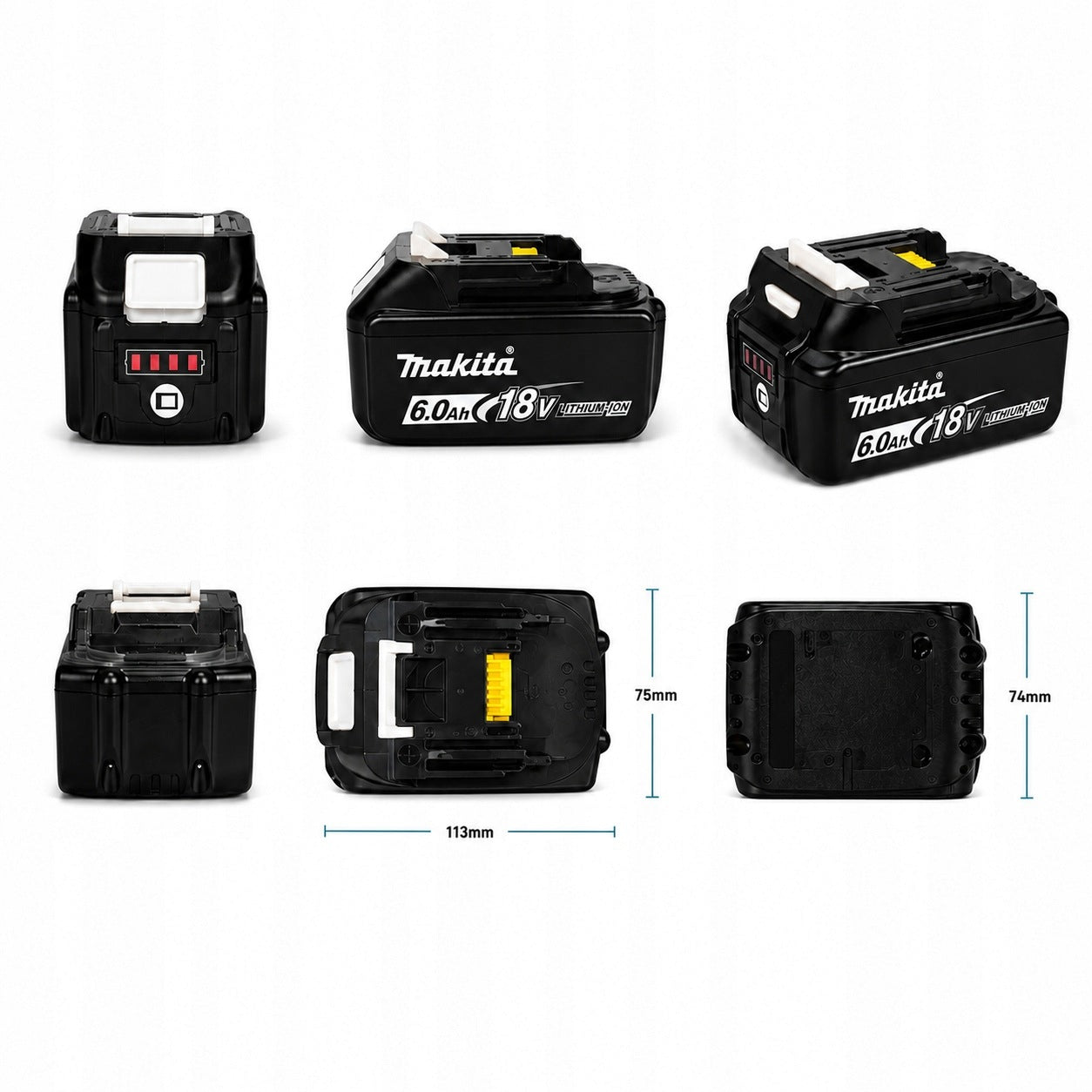 18V 6.0Ah LXT Lithium-Ion Battery Replacement for Makita BL1860B BL1850 Manufacturer code MT-18V-6Ah-pudełko plastikowe-1