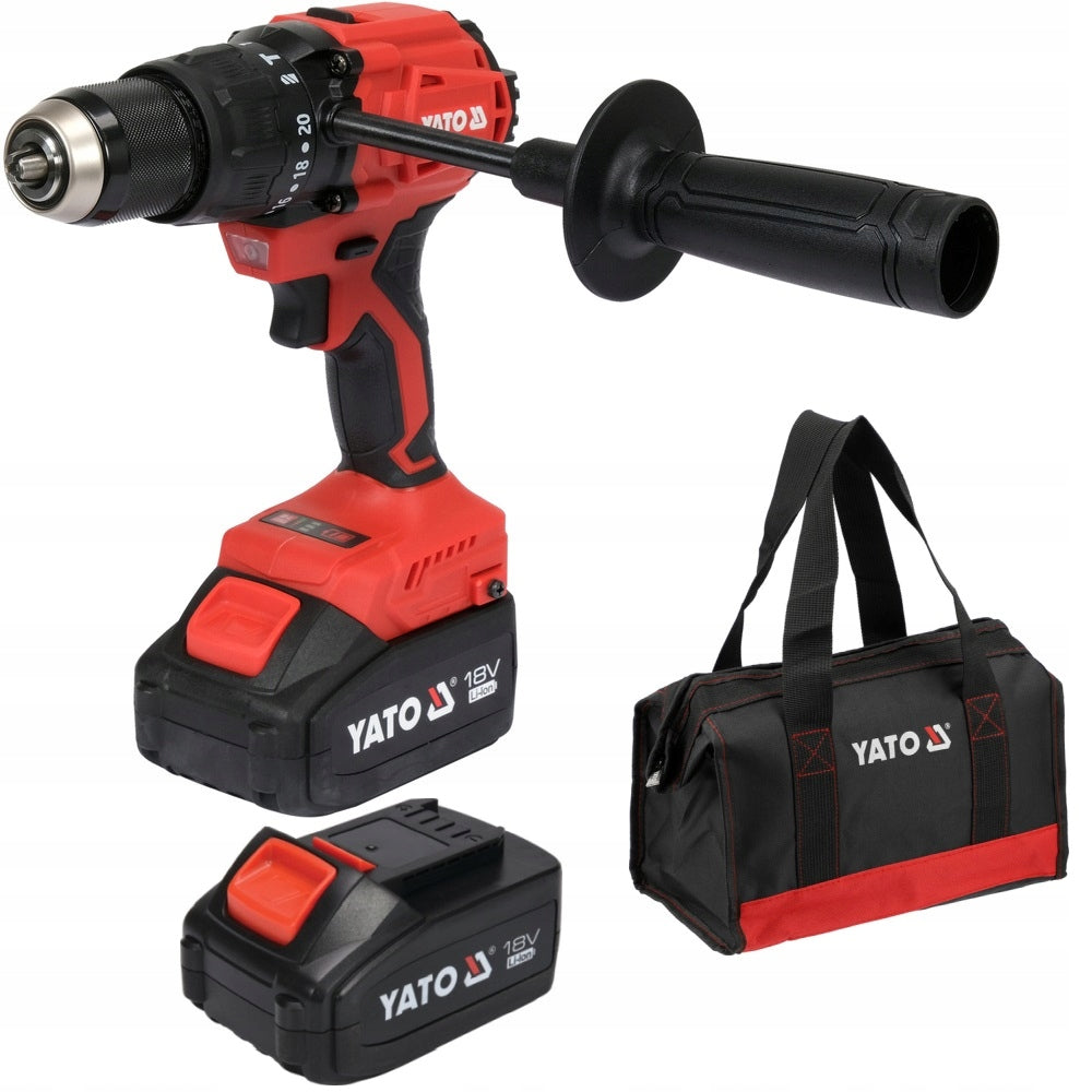 18V BRUSHLESS AKU IMPACT DRILL WITH TWO 4AH BATTERIES AND CHARGER