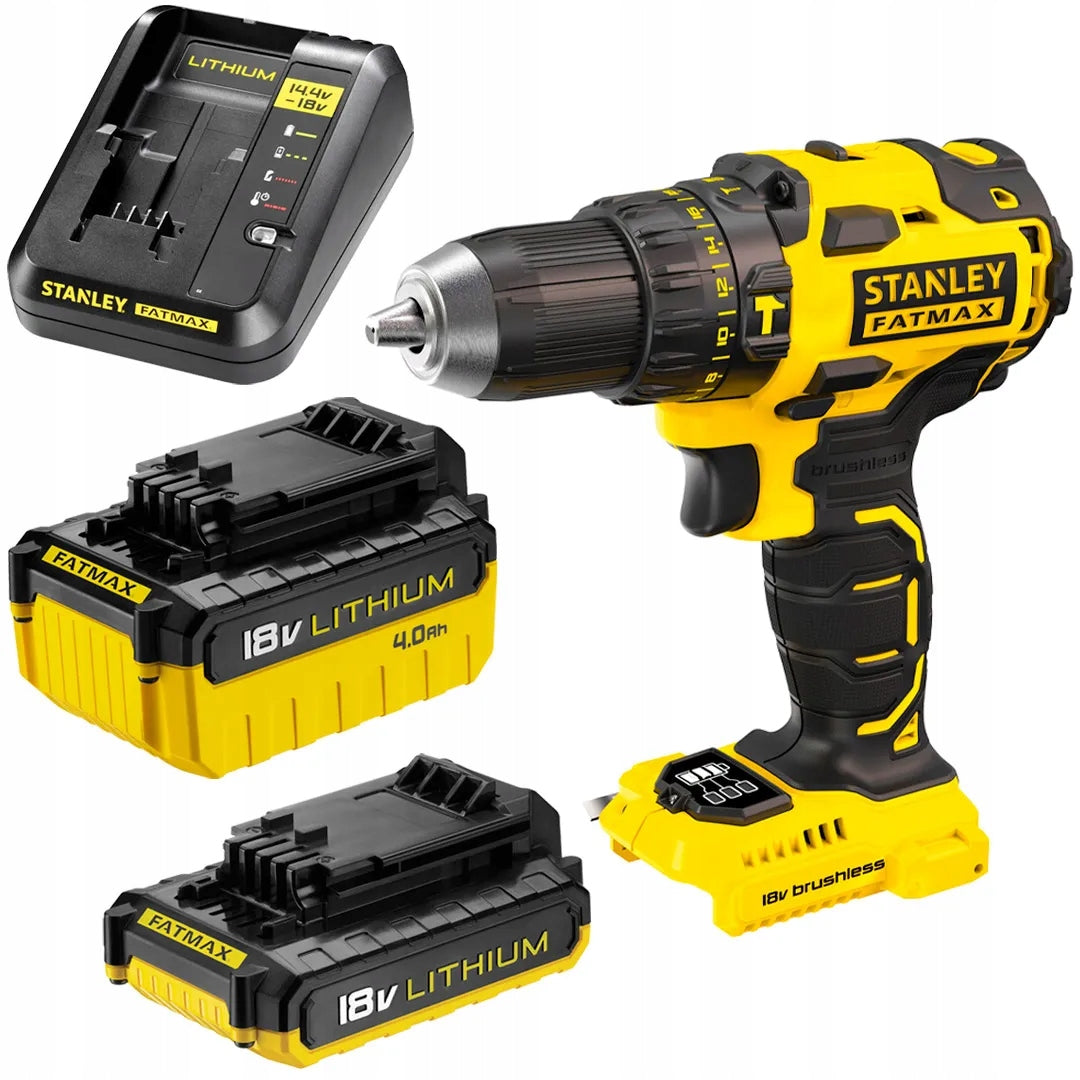 18V Brushless Drill/Driver 2Ah 4Ah STANLEY FMC627DM2AR