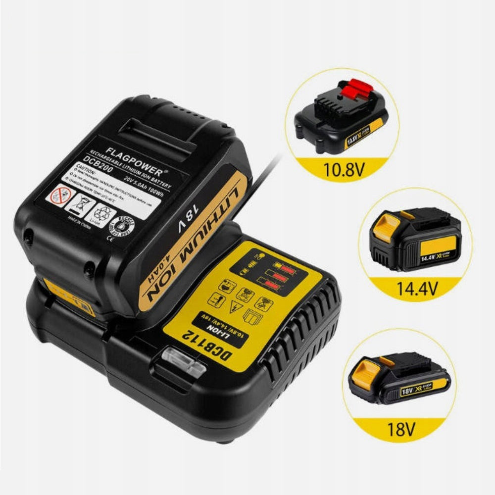 18V DeWalt Battery Charger 2.0A Replacement For DCB182, DCB184 DCD Series Manufacturer code HA-0120A1-JS