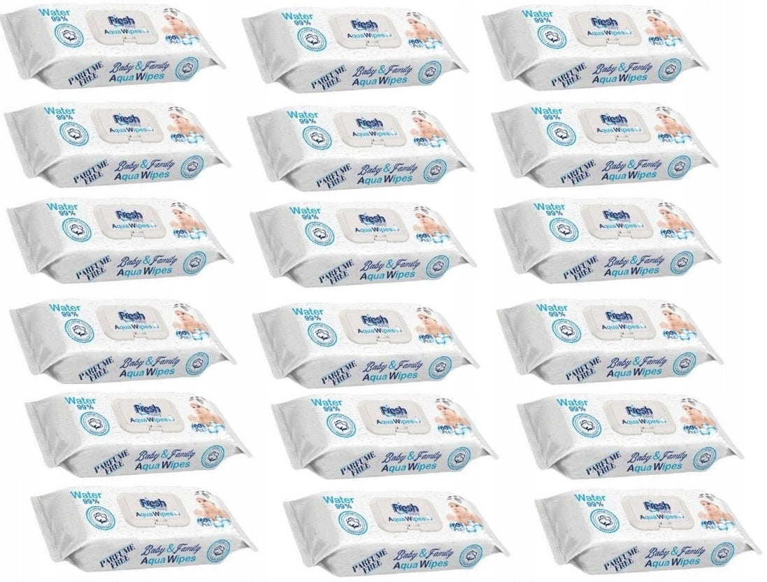 18x AQUAWIPES WIPES WET WIPES CHILDREN AQUA WIPES 99% WATER 1080pcs Manufacturer code 8681217104334