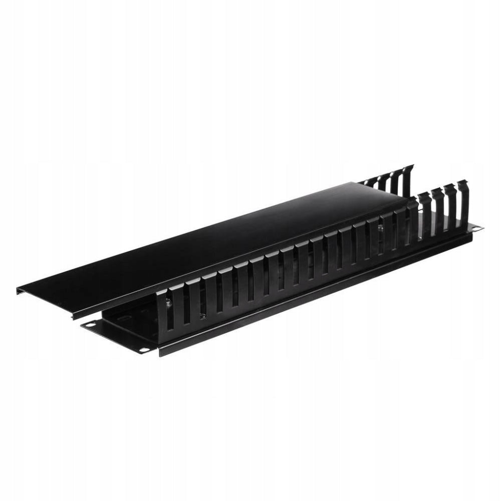 19''/2U Cable Organizer - Black with Netrack Cover Brand Netrack