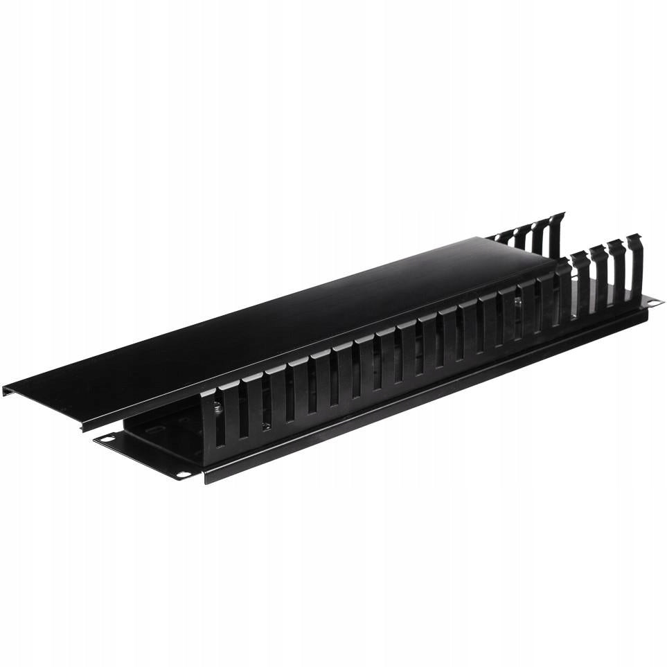 19''/2U Cable Organizer - Black with Netrack Cover