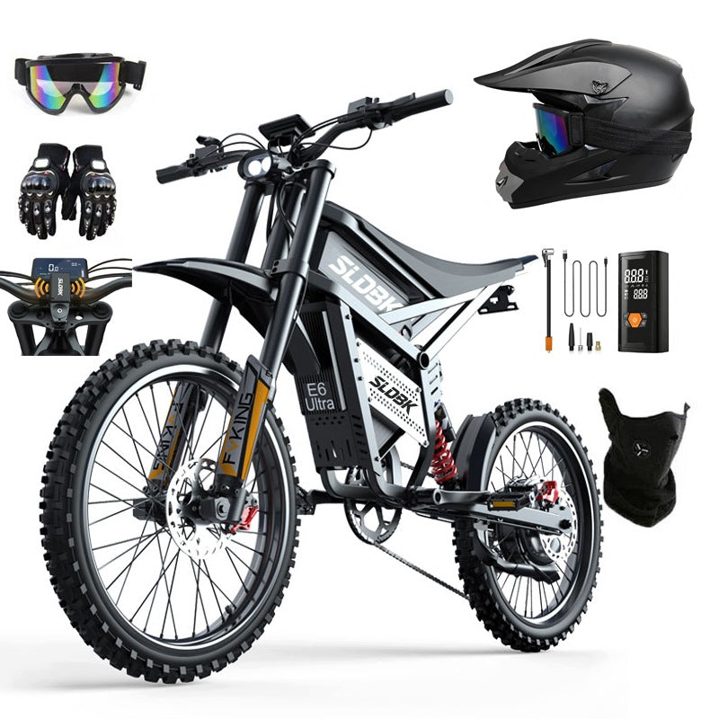 19" Electric Vehicle 7000W 85km/h SLDBK E6 Ultra OIL BRAKE 60V15Ah*2 90km