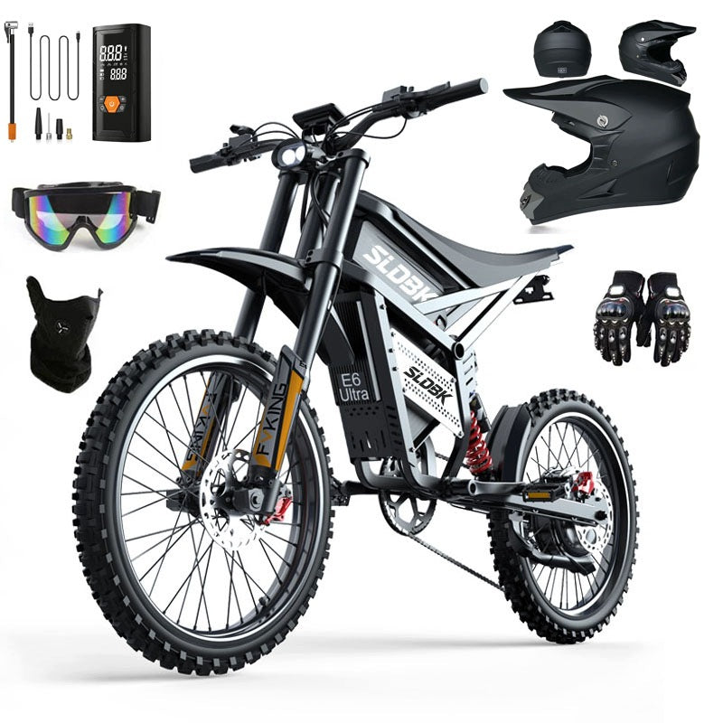 19" Electric Vehicle SLDBK E6 Ultra 7000W 85km/h 60V15Ah*2 90km oil brake