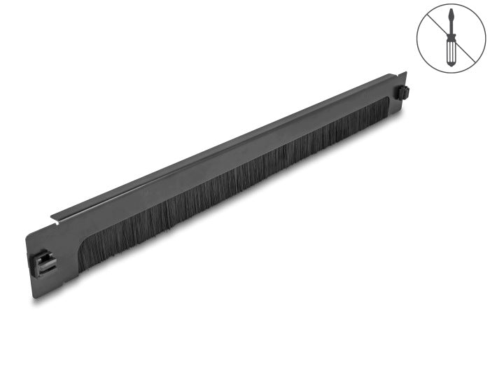 19" brush bar for organizing cables bottom 1U Delock 90629