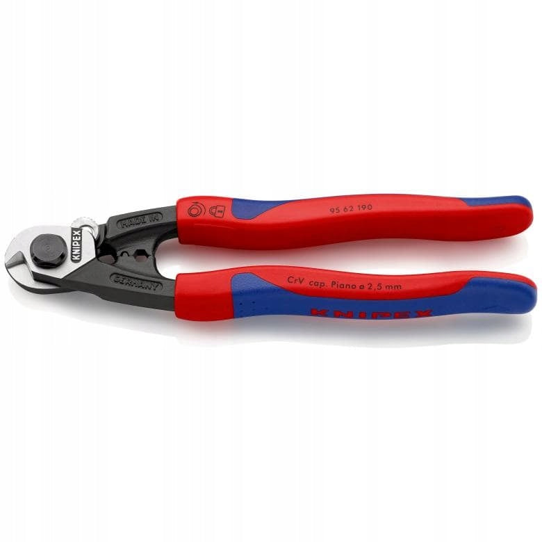 190MM STEEL ROPE SHEARS. 95 62 190 KNIPEX Brand Knipex