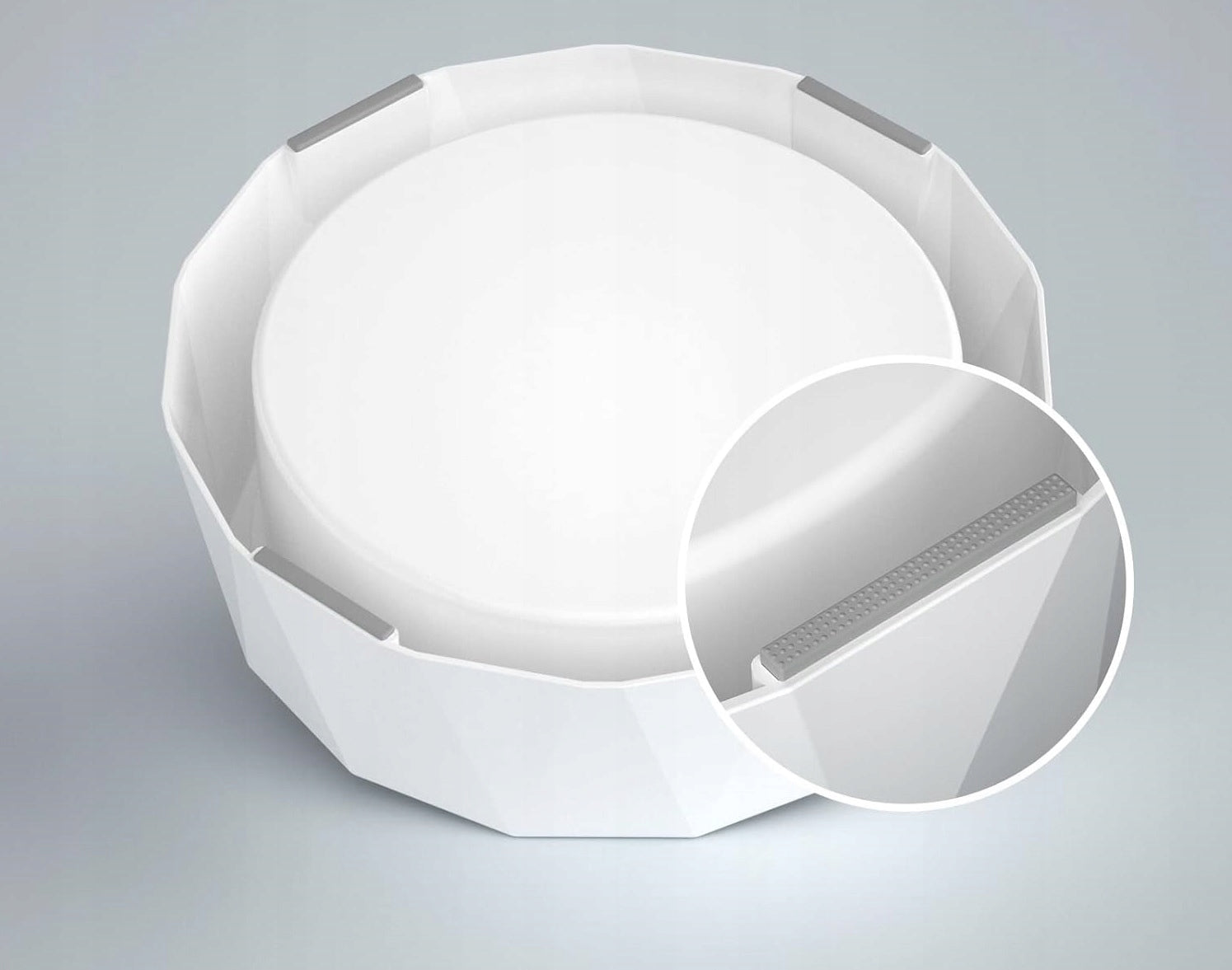 1L Anti-Splash Dog Bowl with Filter, Portable, Anti-Slip Diamond Material made from a synthetic material