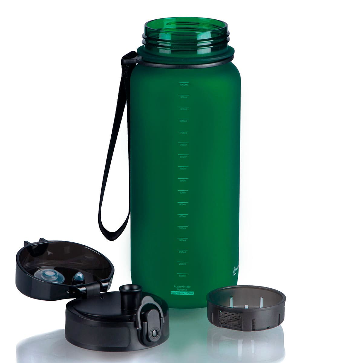 1L WATER BOTTLE WITH TRITAN MEASURING CUP FOR GYM FITNESS TRAINING Brand Uzspace