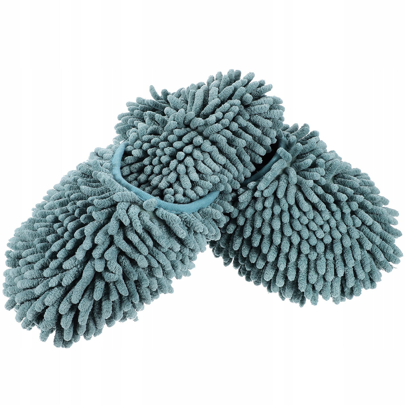 1PAIR PRACTICAL WASHABLE MOP SHOES CONVENIENT INDOOR SWEEPING SLIPPERS