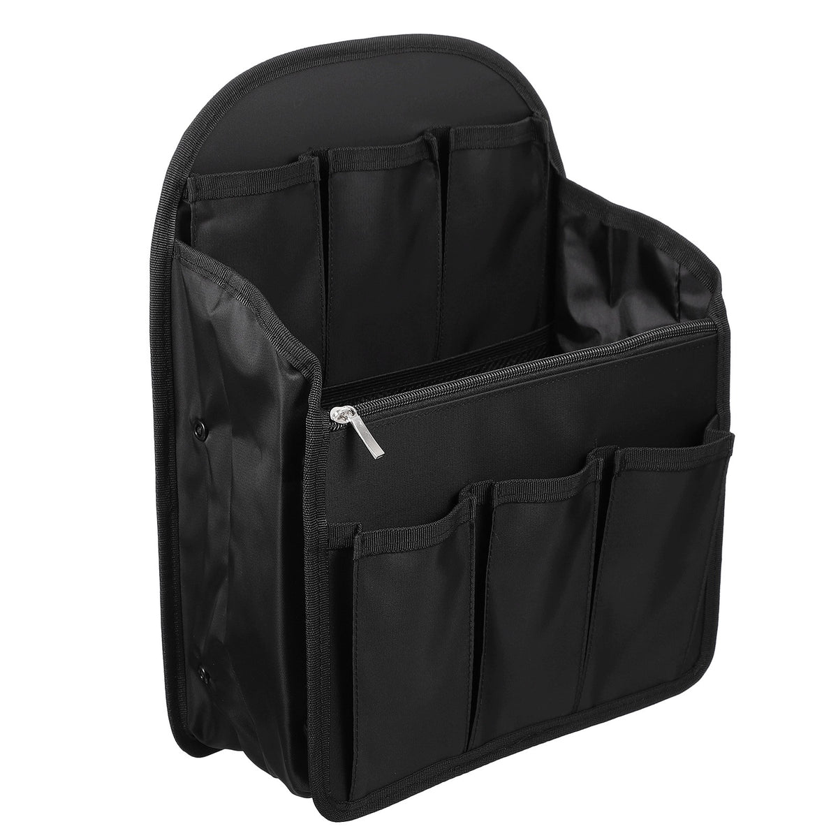 1PC FOLDABLE BLACK BACKPACK INTERIOR BAG TRAVEL ORGANIZER INSERT Color black