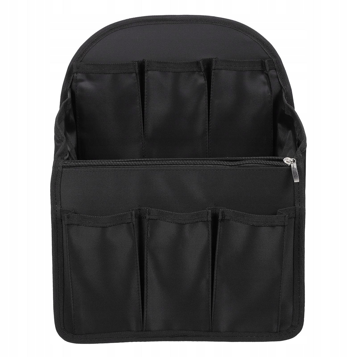 1PC FOLDABLE BLACK BACKPACK INTERIOR BAG TRAVEL ORGANIZER INSERT